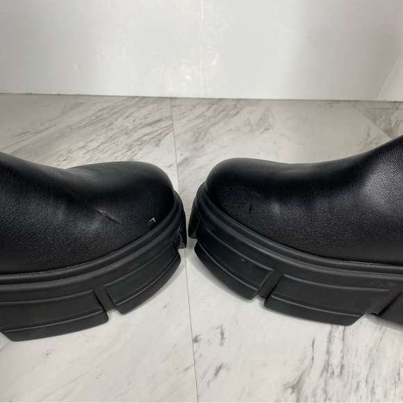 Steve Madden Tero Black Lug Sole Chunky Tall Boot 10M - Picture 7 of 16